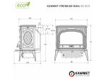 Krosnelė KAWMET Premium NIKA S5 ECO su išoriniu oro padavimuoro - Image 3